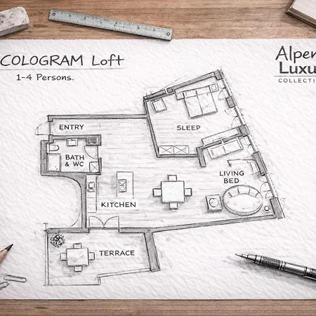 公寓 Colorgram - Colorful Loft With Terrace